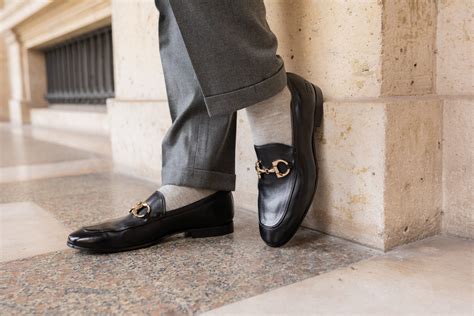 red socks and loafers